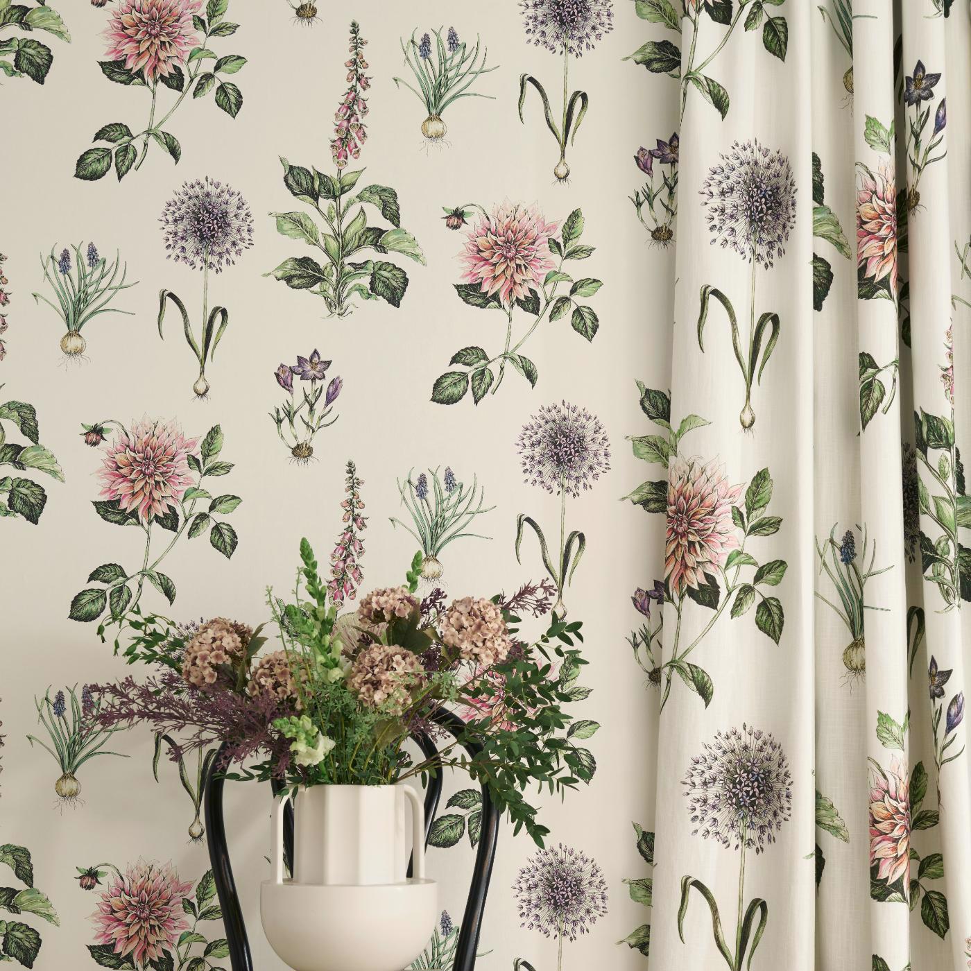 Roseraie Wallpaper - Summer - Clarke & Clarke - W0197/05 - Premier Wallcovering