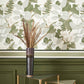 Royal Lily Soliflore Wallpaper - Vert Cendre - Casadeco - 200267212 - Premier Wallcovering