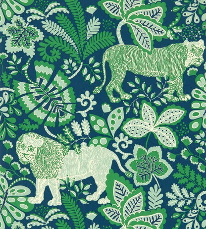 Rumble In The Jungle Wallpaper - Midnight / Mint Leaf - NART112806 - Scion