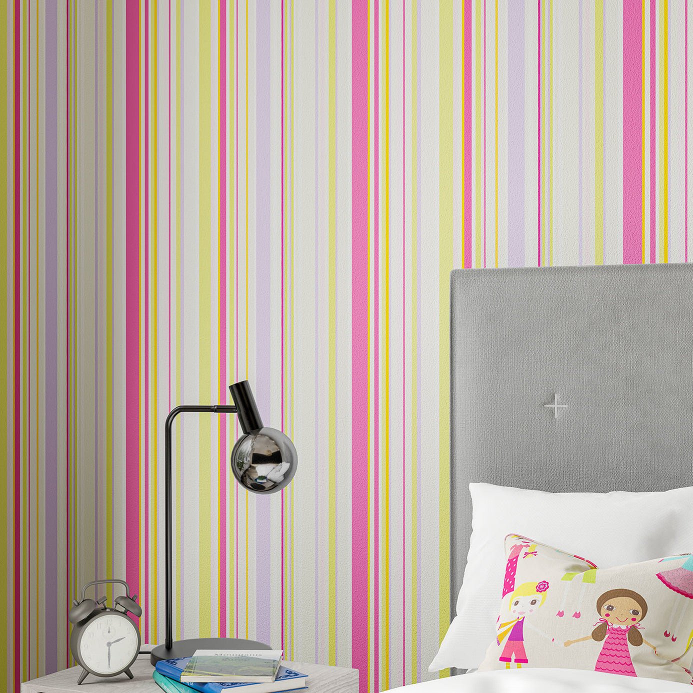 Rush Wallpaper - Strawberry Sailor Blue Apple & Neutrals - Harlequin - HLTF112655