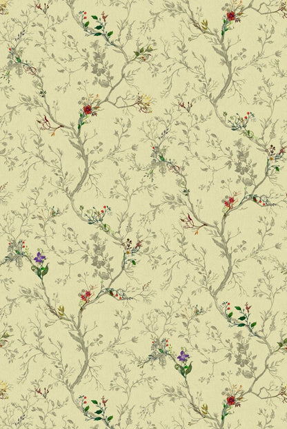 Ruskin Floral Wallpaper - Antique - Timorous Beasties - RUS/RSF/MICA/01 - Premier Wallcovering
