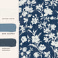 Rye Wallpaper - Midnight Seaspray Blue - Laura Ashley - 119854 - Premier Wallcovering