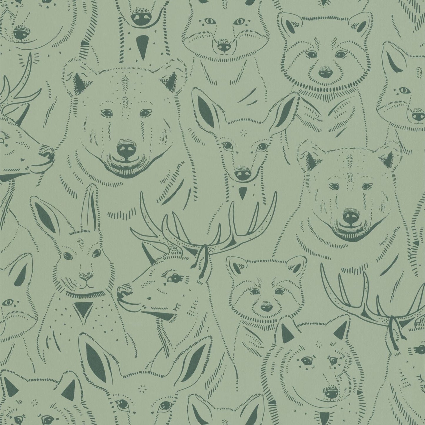 S 'amuser Wallpaper - Vert De Gris - Caselio - 103527270