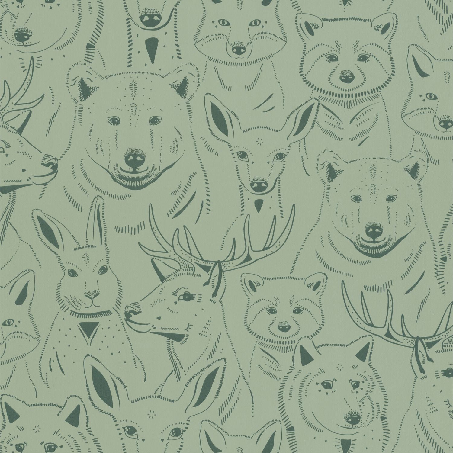 S 'amuser Wallpaper - Vert De Gris - Caselio - 103527270