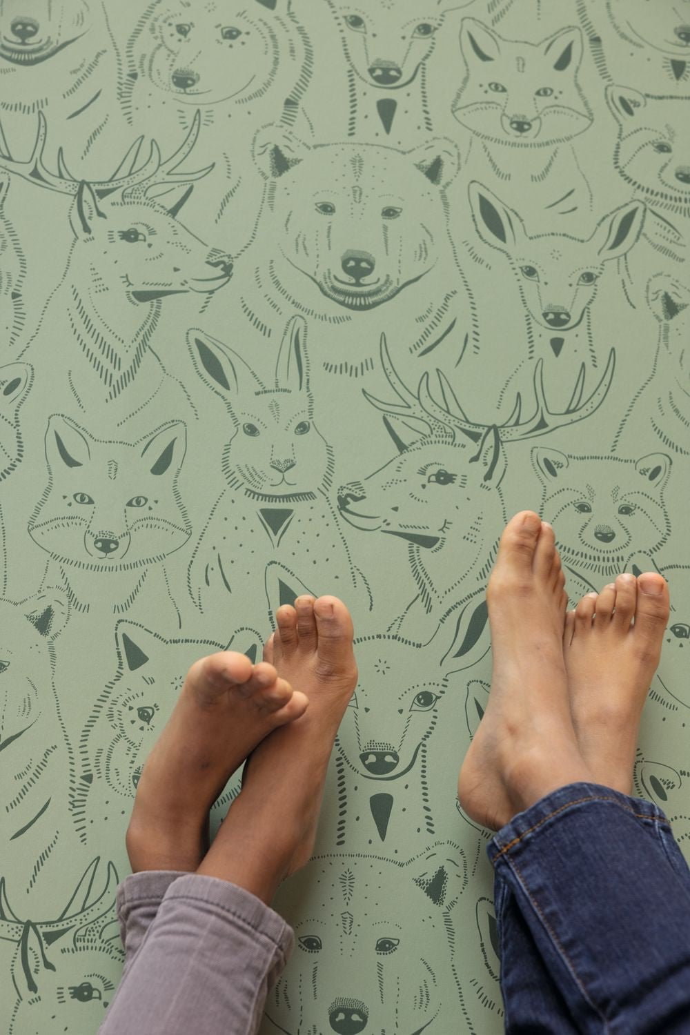 S 'amuser Wallpaper - Vert De Gris - Caselio - 103527270