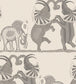 Safari Dance Wallpaper - Parchment & Soot on Stone - 109/8037 - Cole & Son - Premier Wallcovering