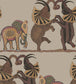 Safari Dance Wallpaper - Ginger & Red on Linen - 109/8038 - Cole & Son - Premier Wallcovering