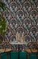 Safari Totem Wallpaper - Ruby & Print Room Blue on Charcoal - 119/2008 - Cole & Son - Premier Wallcovering