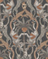 Safari Totem Wallpaper - Ginger & Taupe on Charcoal - 119/2009 - Cole & Son - Premier Wallcovering