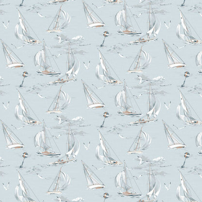 Sailboats Wallpaper - Light Blue - Boråstapeter - 8854 - Premier Wallcovering