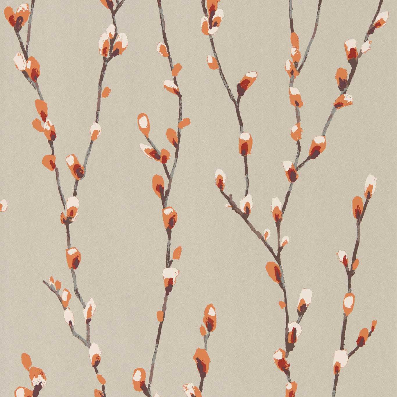 Salice Wallpaper - Tangerine/Gilver - Harlequin - HSTO111470