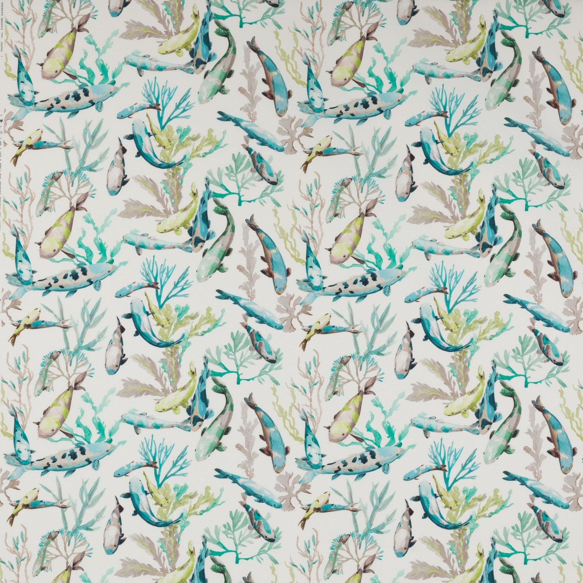Salina Fabric - Aqua - Manuel Canovas - 04910/05 - Premier Wallcovering