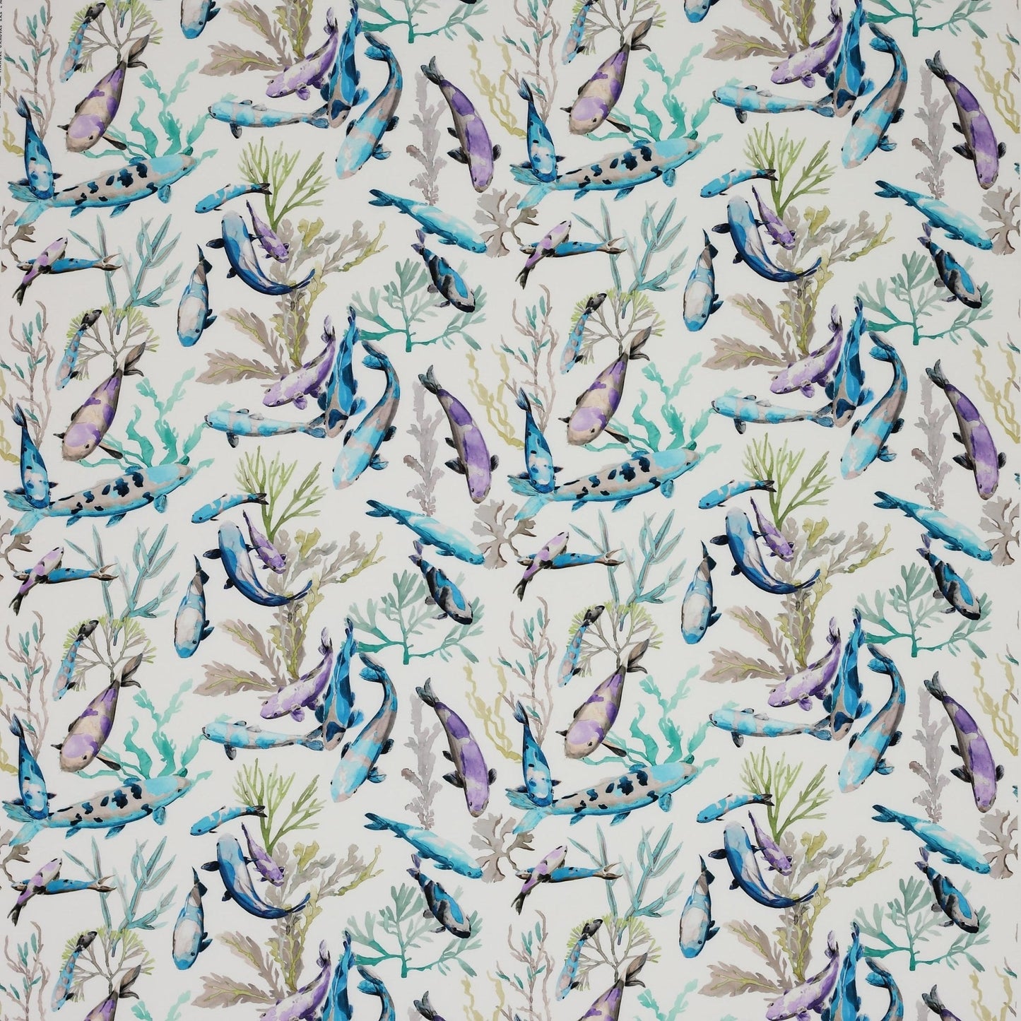 Salina Fabric - Turquoise - Manuel Canovas - 04910/02 - Premier Wallcovering