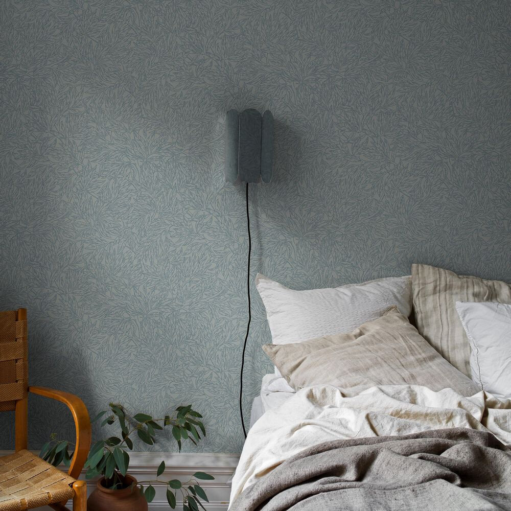 Salix Alba Wallpaper - Blue - Boråstapeter - 7788 - Premier Wallcovering