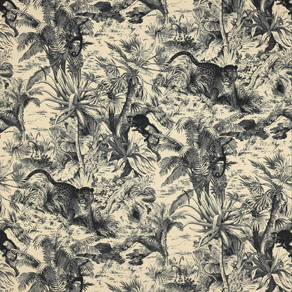Salvator Fabric - Noir - Manuel Canovas - M4045-01 - Premier Wallcovering