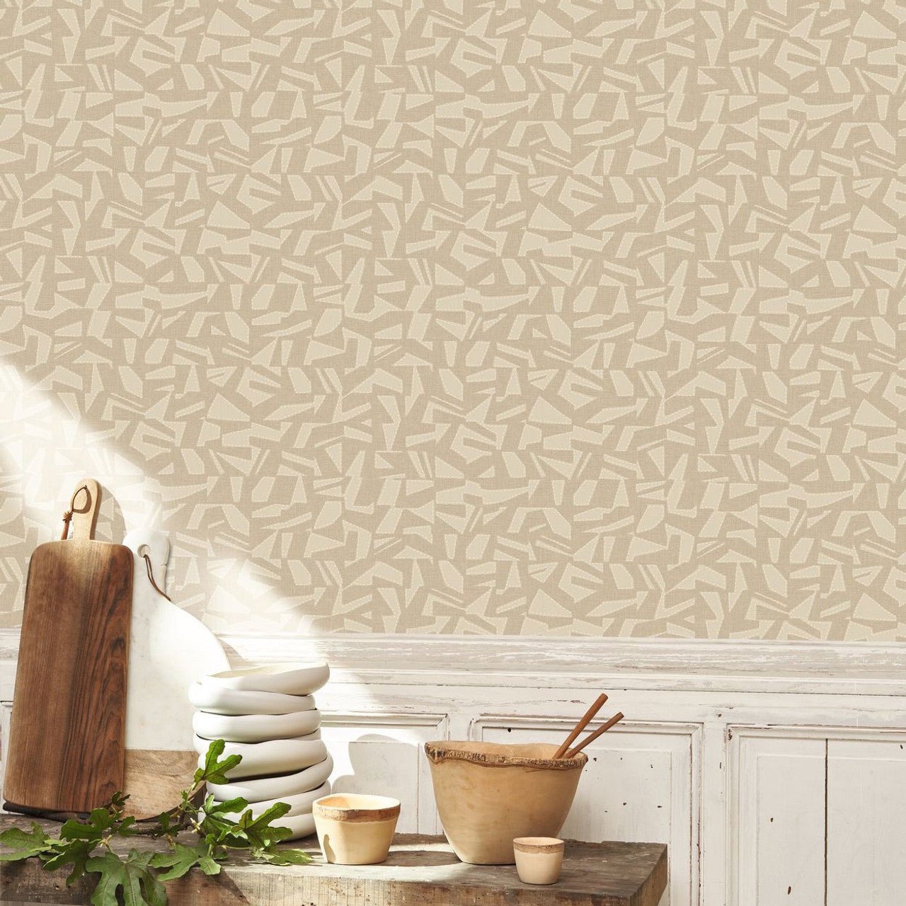 Sanara Matera Wallpaper - Beige Lin - Casadeco - 201151391 - Premier Wallcovering