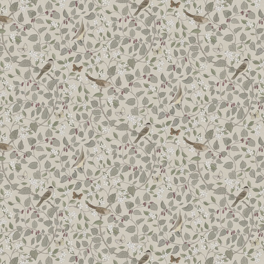 Sangfaglar Wallpaper - Beige - Boråstapeter - 2056 - Premier Wallcovering