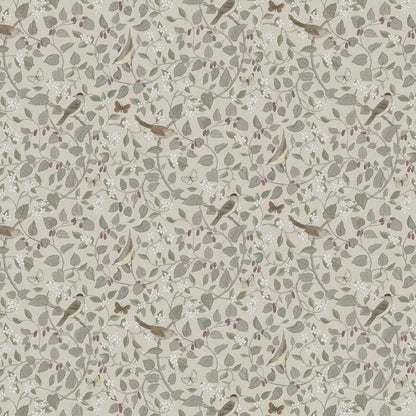 Sangfaglar Wallpaper - Beige - Boråstapeter - 2056 - Premier Wallcovering