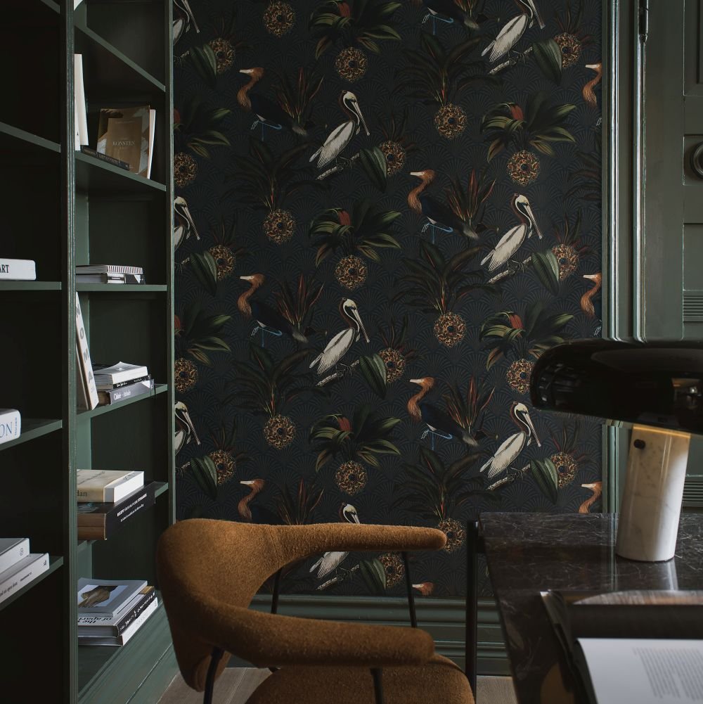 Sapphire Birds Wallpaper - Sapphire - Boråstapeter - 2279 - Premier Wallcovering