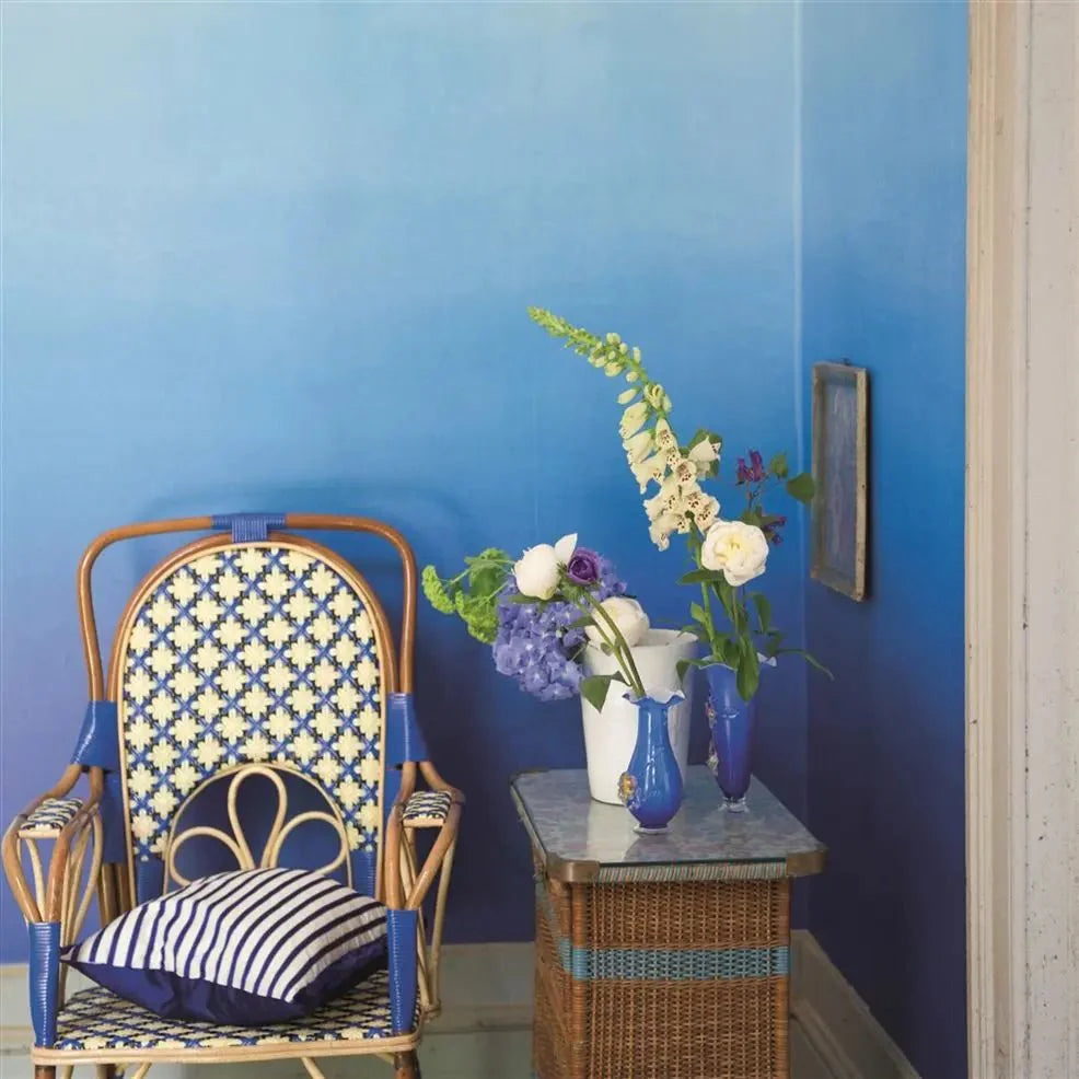 Saraille Wallpaper - Cobalt - P600/01 - Designers Guild