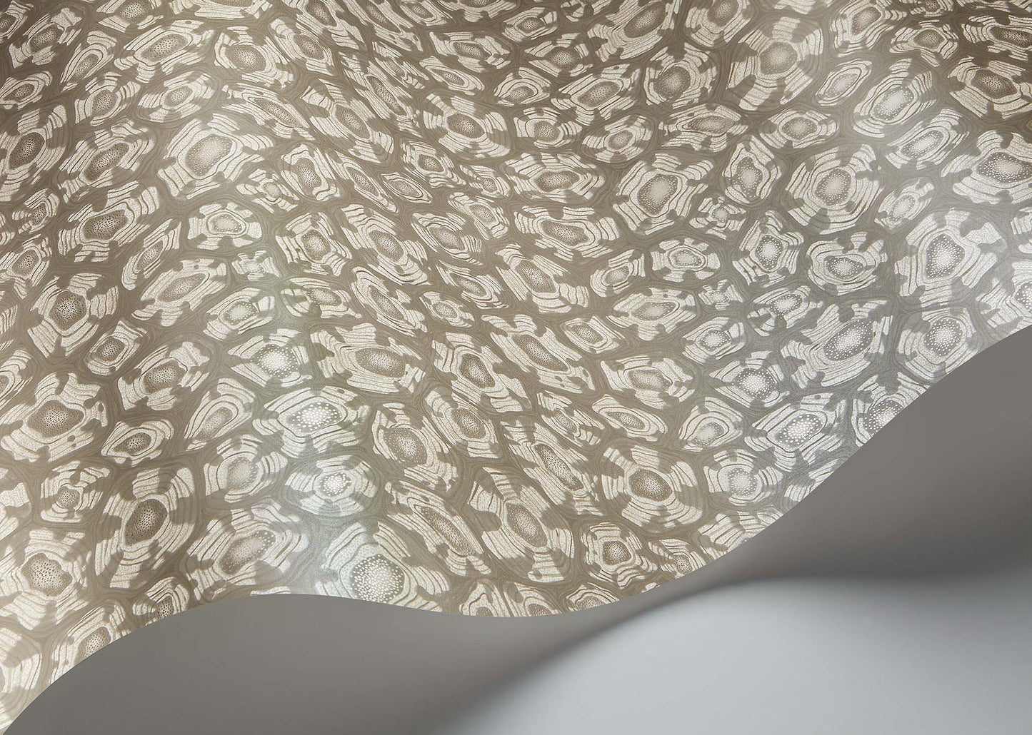 Savanna Shell Wallpaper - Shell Mica, Taupe & Metallic Gilver - 119/4022 - Cole & Son - Premier Wallcovering