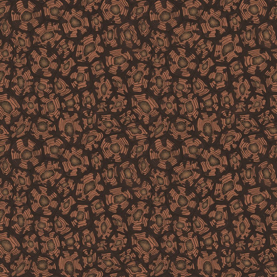 Savanna Shell Wallpaper - Terracotta, Claret & Metallic Gold - 119/4018 - Cole & Son - Premier Wallcovering