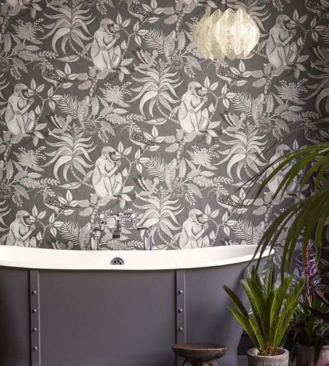 Savuti Wallpaper - Soot on Charcoal - 109/1002 - Cole & Son - Premier Wallcovering