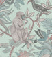 Savuti Wallpaper - Blush & Sky Blue on Duck Egg - 109/1004 - Cole & Son - Premier Wallcovering