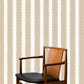Scallop Stripe Wallpaper - Cromwell Stone - Hilles White - Josephine Munsey - SCA-027-037 - Premier Wallcovering