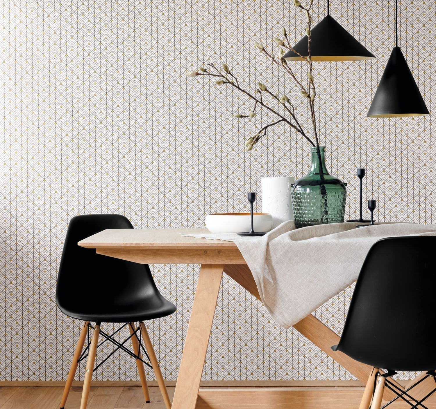 Scarlett Mistinguett Wallpaper - Argent - Caselio - 100430099