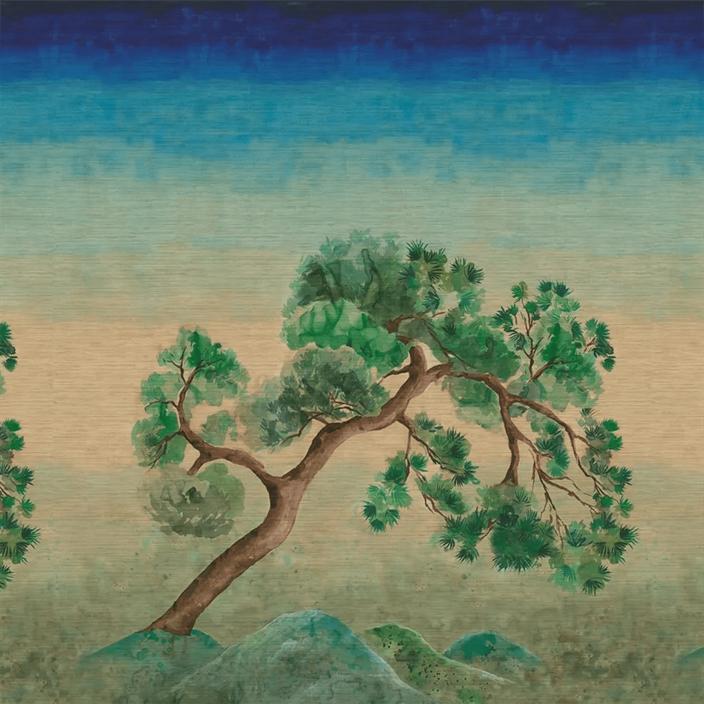 Scene D Arbre Grasscloth Wallpaper - Elm - PDG1181/01 - Designers Guild
