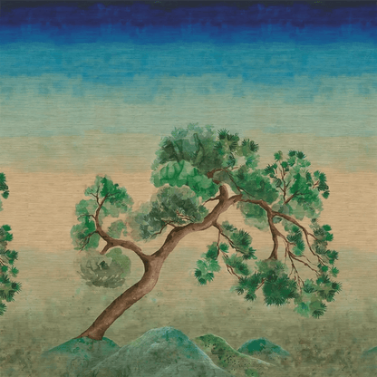 Scene D Arbre Grasscloth Wallpaper - Elm - PDG1181/01 - Designers Guild