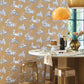 Scene D'ete Les Belles Toiles De Jouy 2 Wallpaper - Ocre - Casadeco - 87912606 - Premier Wallcovering