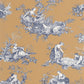Scene D'ete Les Belles Toiles De Jouy 2 Wallpaper - Ocre - Casadeco - 87912606 - Premier Wallcovering