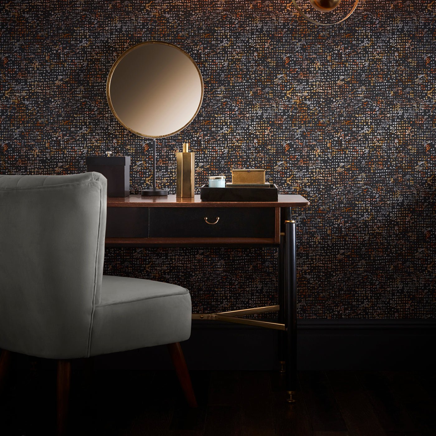 Scintilla Wallpaper - Spice/Dusk - Clarke & Clarke - W0154/03 - Premier Wallcovering