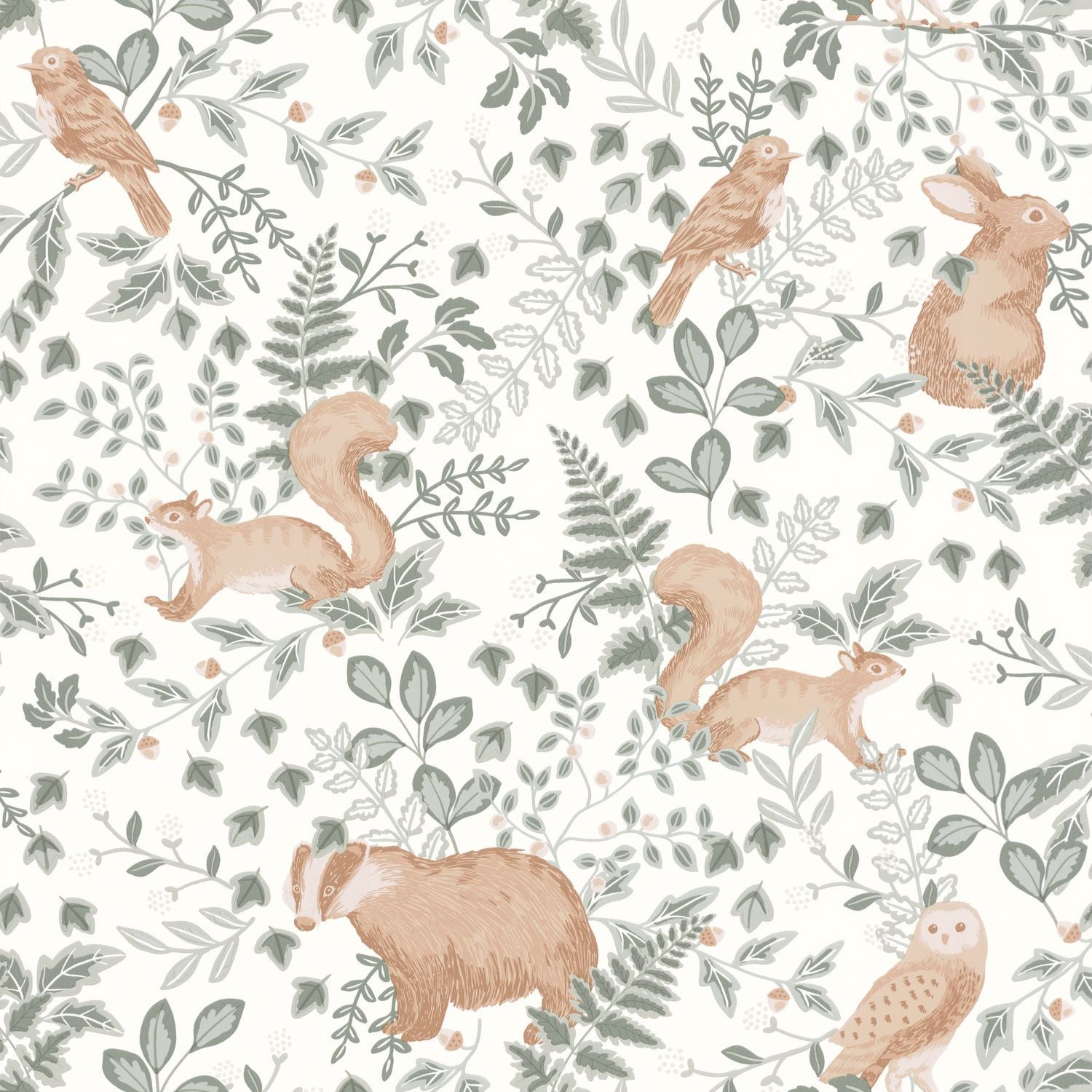 Se Faufiler Wallpaper - Vert De Gris - Caselio - 103547220