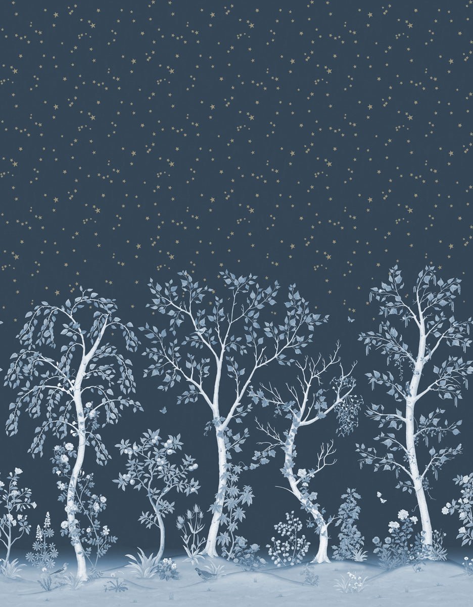 Seasonal Woods Wallpaper - Midnight - 120/6025 - Cole & Son - Premier Wallcovering