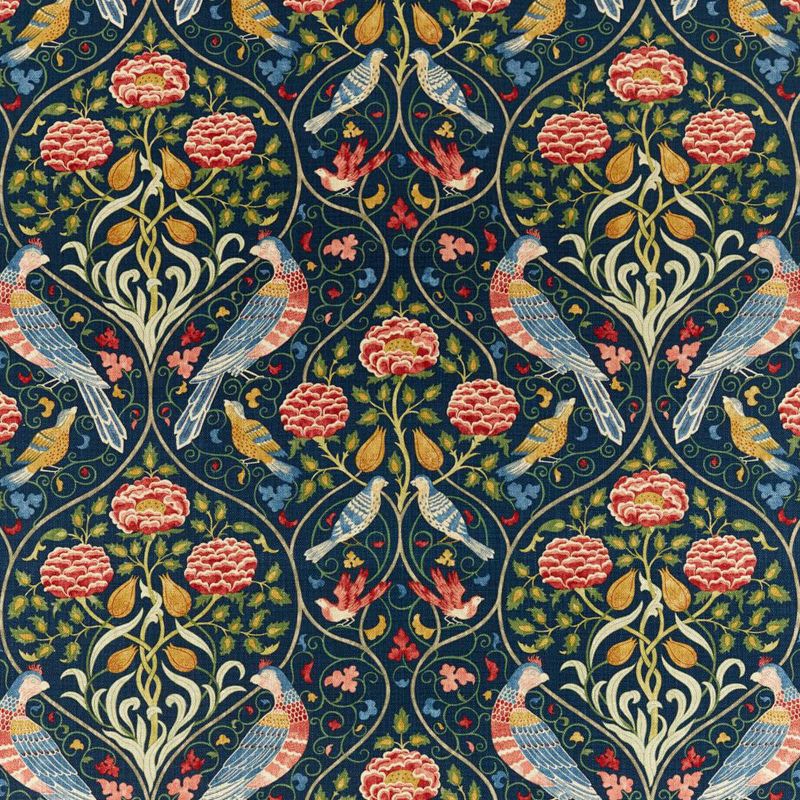 Seasons By May Fabric - Indigo - Morris & Co - 226591 - Premier Wallcovering