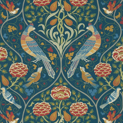Seasons By May Wallpaper - Indigo - Morris & Co - 216686 - Morris Wallpaper