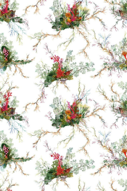 Seaweed And Shell Fabric - Original - Timorous Beasties - DIGIP/SWS/LU/01 - Premier Wallcovering