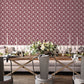 Secret Garden Anemone Mini Wallpaper - Cranberry / Pink / Green - Galerie - G78482 - Premier Wallcovering