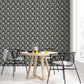 Secret Garden Anemone Mini Wallpaper - Black / Green / Taupe - Galerie - G78480 - Premier Wallcovering