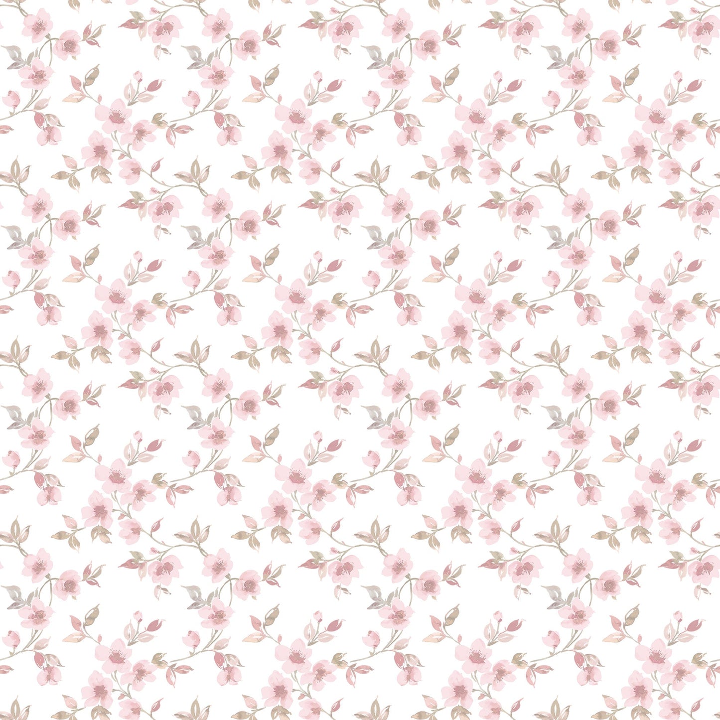 Secret Garden Anemone Mini Wallpaper - Dusty Pink / Taupe - Galerie - G78484 - Premier Wallcovering