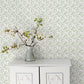Secret Garden Anemone Mini Wallpaper - Duck Egg / Sage Green / White - Galerie - G78483 - Premier Wallcovering