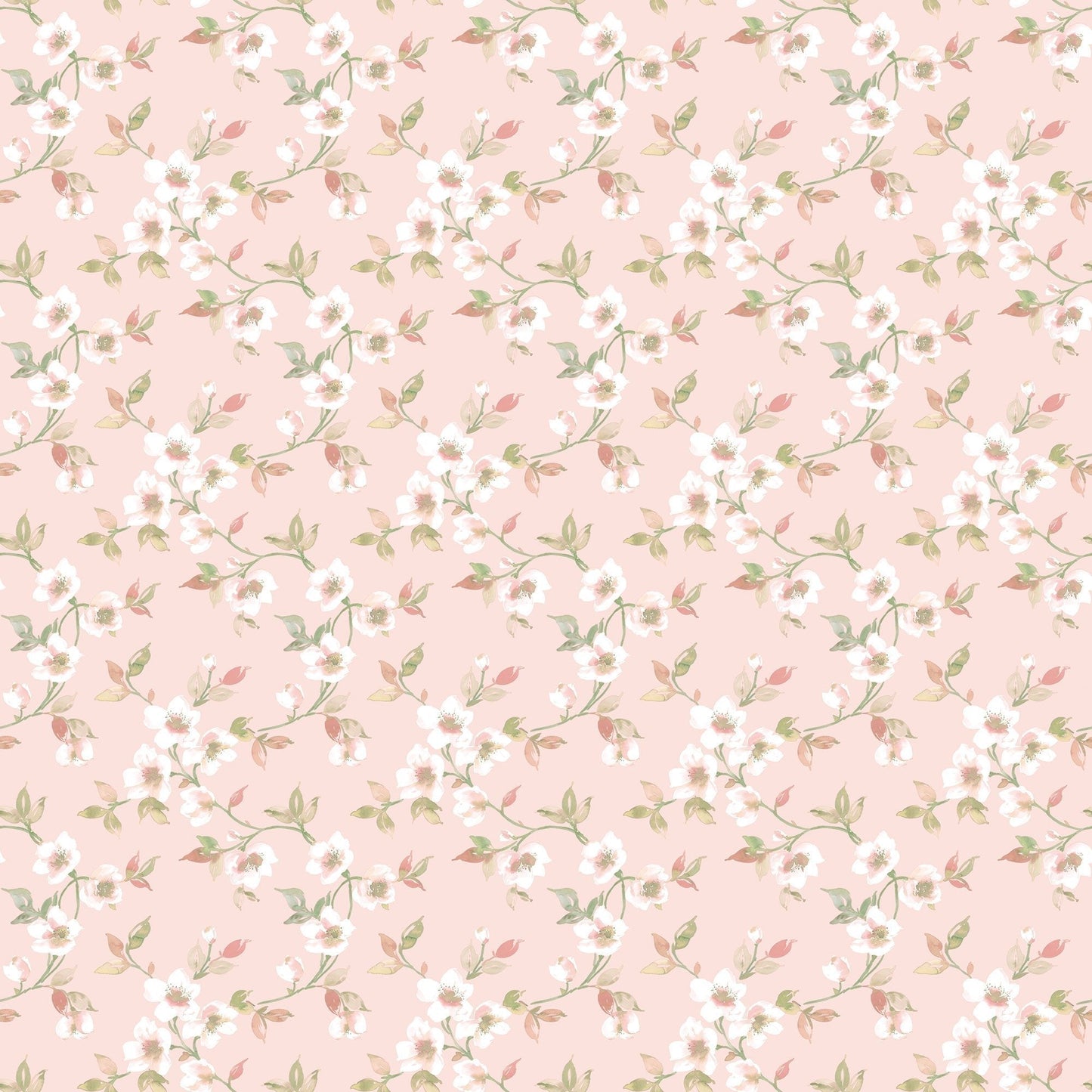 Secret Garden Anemone Mini Wallpaper - Pink / Green - Galerie - G78487 - Premier Wallcovering