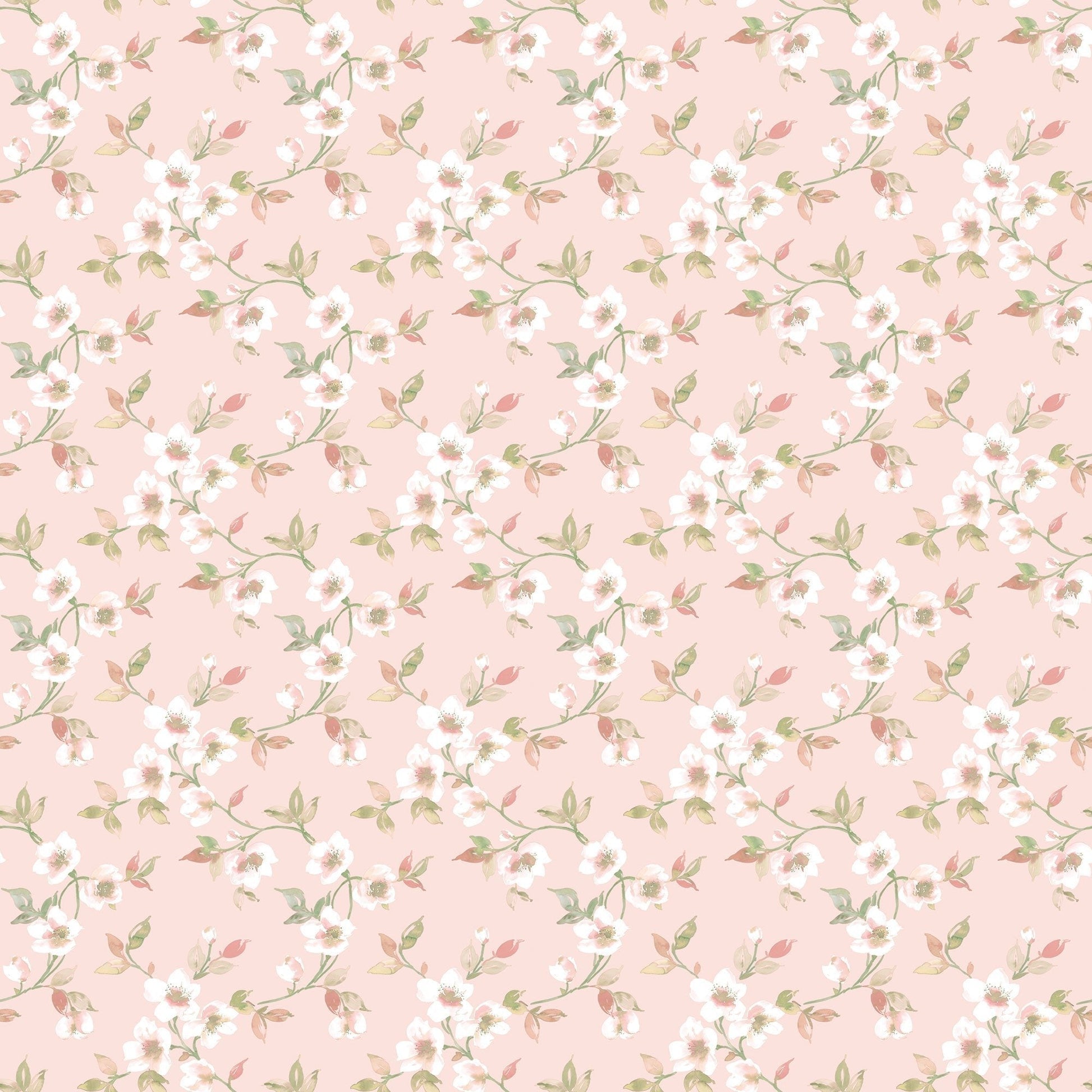 Secret Garden Anemone Mini Wallpaper - Pink / Green - Galerie - G78487 - Premier Wallcovering