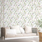 Secret Garden Classic Bird Trail Wallpaper - Green / Pink - Galerie - G78490 - Premier Wallcovering