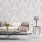 Secret Garden Classic Bird Trail Wallpaper - Grey / Pink / Grey - Galerie - G78491 - Premier Wallcovering