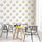 Secret Garden Classic Bouquet Wallpaper - Yellow / Grey / White - Galerie - G78502 - Premier Wallcovering