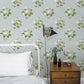 Secret Garden Classic Bouquet Wallpaper - Duck Egg / Green / Grey - Galerie - G78497 - Premier Wallcovering